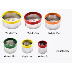 Moldes de anillo de círculo de Metal <span class=keywords><strong>para</strong></span> hornear de acero inoxidable, juego de cortador de galletas de repostería redondo <span class=keywords><strong>para</strong></span> magdalenas, bollos, <span class=keywords><strong>donas</strong></span> - Product Image 6