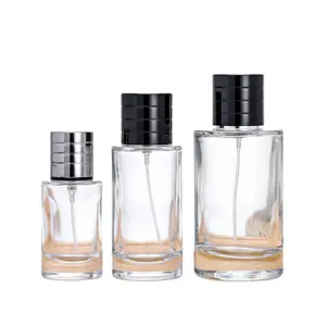 30ml 50ml 100ml Compact Scent Fragrance Round Cylinder Glass Travel Portable Atomiser Spray Empty Perfume Bottle