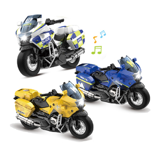 Jouets de <span class=keywords><strong>moto</strong></span> en alliage moulé sous pression avec fonction de recul, lumières et musique, modèle de véhicule de motocross pour enfants, jouets de voiture de <span class=keywords><strong>police</strong></span> pour enfants - Product Image 1