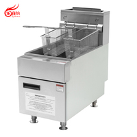 Freidora Industrial de Tubo de Gas, Certificada por Star y ETL, para Pollo Frito, Papas Fritas, Restaurante F3E