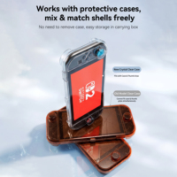 Étui de protection transparent antichoc sur mesure pour Nintendo Switch 2 avec 12 emplacements pour cartes de jeu