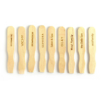 Spatule de maquillage jetable écologique, pièces, cosmétique, boule à crème en bambou biodégradables