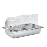 YD FDW Edelstahl NSF-Zertifizierte Party- und Restaurant-Buffet-Ausrüstung Speisenwärmer-Vitrine mit Rolltop-Abdeckung