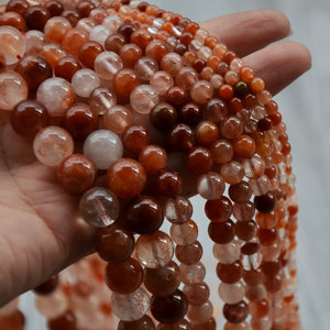 Natural Red Rabbit Hair <b>Crystal</b> Round <b>Beads</b> For Bracelet Making 6mm Loose <b>Beads</b> Jinhua Origin Spring 2024 - Product Image 3