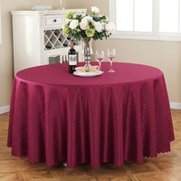 Nappe ronde en polyester blanche et rouge, faite à la main, personnalisée, anti-poussière, pour hôtel, restaurant, style européen IMUWEN