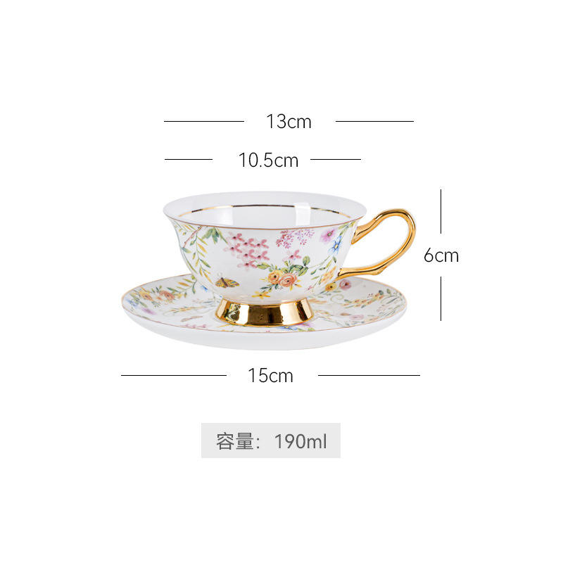 Small yellow flower cup and saucer