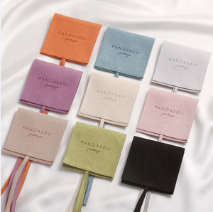 Bolsa de Embalaje de Joyería de Microfibra de Terciopelo con Solapa de Sobre Personalizada en Color Gris Claro, Bolsas para Anillos de Joyería - Product Image 6