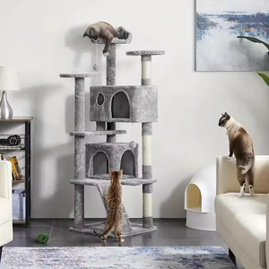 Thiết kế mèo gãi cây rộng rãi chung cư sisal scratcher hiện đại mèo mềm Leo tháp nhiều lớp đồ nội thất - Product Image 2