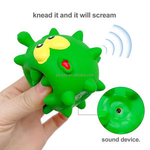 Squeaky Dog Brinquedos Soft Bouncy Durável Látex De Borracha Cão Bolas Interativo Chew Sound Pequeno Médio Cães Gatos Natural Fetch Jogando - Product Image 2