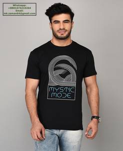 T-shirt Homme en Coton Noir Uni, Qualité Supérieure, Prix Bas, Fabricant de Vêtements pour Hommes de Haute Qualité - Product Image 5