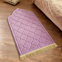 Alas doa timbul mewah dengan renda Trim, bantal tebal untuk orang tua, Ramadan/lebaran khusus, 65x110cm dasar tidak licin Premium