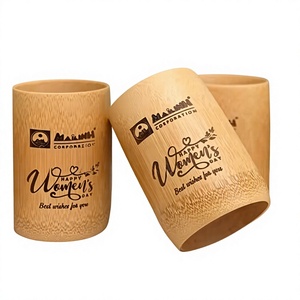 Customized Logo for Bamboo Fiber <b>Cup</b>/ Bamboo Drinking <b>Cups</b> With Natural and Ecofriendly From Eco2go Vietnam - Product Image 1