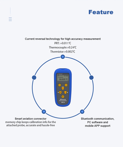 Hoogprecisie draagbare digitale <span class=keywords><strong>thermometer</strong></span> met <span class=keywords><strong>LCD</strong></span>-scherm, 0,001°C resolutie, geheugen/gegevensopslag, slimme app-bediening voor OEM/ODM - Product Image 2