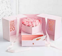 Boîtes Cadeaux de Fleurs à Tiroir Personnalisées en Stock, Bouquets de Roses Florales Préservées, pour Parfums et Bijoux