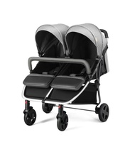 God Horse Poussette Double Pliable Légère pour Bébé Deux Arbres Coulissante Haute Paysage Jumeau Peut S'asseoir Allongé pour Enfants Balade en Voiture