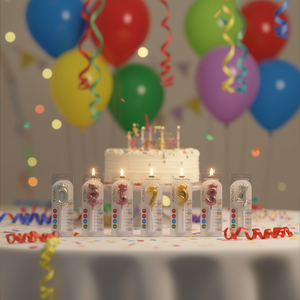 Vela de Cumpleaños ZAA - 12 cm Sin Aroma - Decoración para Fiestas Modelo CZ-9887 - Product Image 2