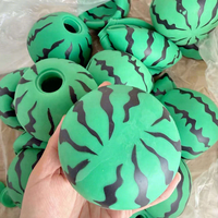 Jouet Squishy en TPR en forme de grande peau de pastèque de 9 cm, faite à la main, à rebond lent, simulation de fruit, anti-stress, jouet sensoriel