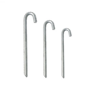 بيع بالجملة عالية التكلفة أداء الصلب المجلفن J هوك استقرار رباط حديد التسليح حصص التخييم في الهواء الطلق خيمة الأرض - Product Image 2