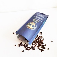 Mattierter Hintergrund mit Logo, kundenspezifische Aluminiumfolien-Verbundverpackung für Beutel mit Seitenfalten und Heißsiegelung für Vat Roast Kaffee
