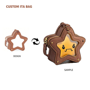กระเป๋า Ita Bag ลายการ์ตูนแบบกำหนดเอง ชุดสินค้าอนิเมะครบชุด บริการจากโรงงาน กระเป๋า Ita Bag สะพายข้าง กระเป๋าหนังผู้หญิง ดีไซน์การ์ตูน - Product Image 1