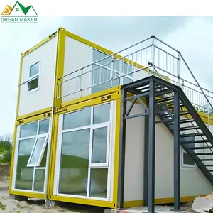 Maison souterraine détachable de 20 pieds, vente en gros, avec conteneur de luxe à énergie solaire, maison mobile dans les plans