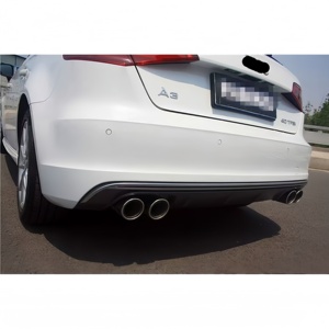 Difusor Trasero Estilo S3 con 4 Salidas de Escape Cromadas para Audi A3 8V 2013 <span class=keywords><strong>2014</strong></span> 2015 2016 - Product Image 6