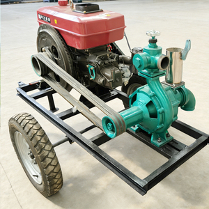 Pompe à eau centrifuge <span class=keywords><strong>mobile</strong></span> à moteur diesel entraînée par courroie avec châssis de remorque à 2 roues pour l'irrigation agricole - Product Image 5