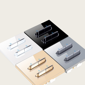 EU Anh Phong Cách Trắng Phổ 2Gang 2-Way Ổ Cắm Điện Và 1Gang Chuyển Đổi Ánh Sáng Tempered Tường Thiết Lập Lại Thiết Bị Chuyển Mạch Điện Và Ổ Cắm - Product Image 3