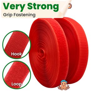 Klettverschlussband zum Aufnähen, 100% Nylon-Geweberolle, Aufnähstreifen ohne Klebstoff, Starker Halt, Einfaches Nähen für Kleidung - Product Image 2