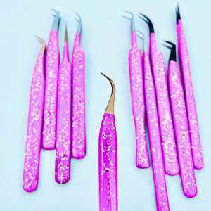 Professional Angled <b>Silicone</b> Lash Tweezers High Precision Eyelash Extension <b>Tool</b> for Lash Artists OEM - Product Image 1