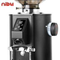 NIBU Moulin à Café Électrique Quantitative et Réglable pour Espresso, Broyeur de Grains 64MM