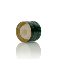 Bouchons ROPP pré-filetés en aluminium de 31,5*24 mm pour bouteille d'huile d'olive Marasca Dorica, avec bec verseur en plastique de 28 mm de diamètre intérieur, taille universelle.
