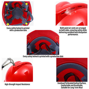 موقع البناء عبس معيار وطني على شكل حرف V قبعة صلبة سميكة مضادة للخدش جيدة التهوية 4 نقاط تعليق - Product Image 3