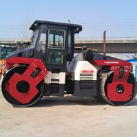Rouleau vibratoire à double tambour Dynapac CC522 d'occasion, 11,8T, équipement de compactage d'asphalte avec moteur diesel turbocompressé et pompe
