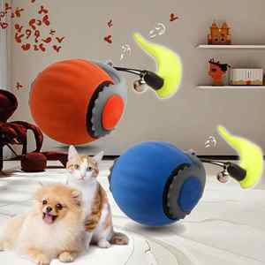 Yeni köpek oyuncak top oyna kediler çan kuyruk haddeleme elastik silikon top akıllı kedi köpek oyuncak elektrikli <span class=keywords><strong>Pet</strong></span> interaktif spor oyuncak - Product Image 1