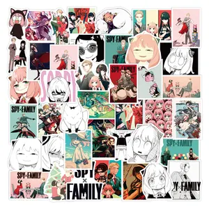 50pcs Anime spy x family Styles sticker waterproof mobile water bottle sticker luggage laptop fashion sticker