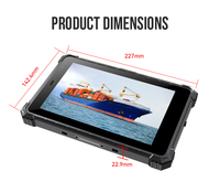 ODM OEM 8 pouces Ip68 étanche personnalisé 4 go de RAM 10000mah 10h batterie avec carte d'identité robuste tablette PC