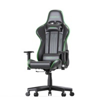 Chaise de jeu de style exécutif en acier inoxydable chinois JOHOOFURNITURE, revêtement en cuir synthétique, accoudoirs rembourrés en PU 2D, réglables, 19 #