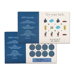 บัตรแบบขูดออกได้ตามต้องการสำหรับโปรโมชั่นทางธุรกิจบัตรชนะรางวัลความภักดีบัตรที่มีการเคลือบหลายชั้นและรหัส QR - Product Image 4