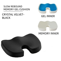 Coussin de chaise de bureau en mousse à mémoire de forme souple avec gel rafraîchissant, coussin de siège respirant en forme de U pour soulager la douleur et soutenir la posture