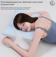 Oreiller cervical en mousse à mémoire de forme, fabriqué en usine, avec tissu rafraîchissant et lavable, contour orthopédique pour dormeurs sur le dos et sur le côté