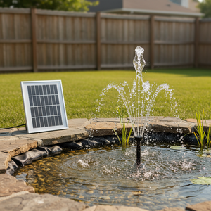 ปั๊มน้ำพลังงานแสงอาทิตย์ 2W สำหรับใช้งานกลางแจ้ง พร้อ<span class=keywords><strong>ม</strong></span>ไฟ LED 4 ดวง แบตเตอรี่ในตัว รีโมทคอนโทรล สำหรับสวน รดน้ำต้นไม้ น้ำพุ สระว่ายน้ำ - Product Image 2
