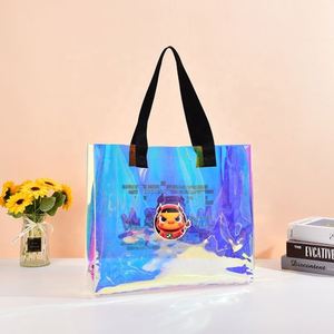 Sac de plage en PVC transparent de couleur bonbon, imprimé sur mesure, nouveau design, sac à bandoulière de luxe - Product Image 4