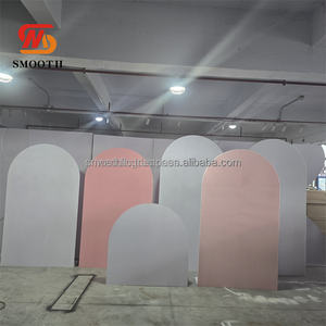 Support d'arche 3D en acrylique PVC blanc personnalisé pour mariage, toile de fond de scène en acrylique pour événements et fêtes - Product Image 2