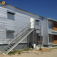 Poulailler à deux étages Structure en acier galvanisé léger Poulet de chair avec équipement Système de gestion du bétail de volaille