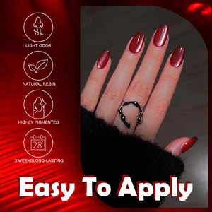 Esmalte de <span class=keywords><strong>Uñas</strong></span> en Gel Ojo de Gato Magnético Rojo de Alto Brillo y Secado Rápido UV LED en 30 Segundos para Manicura Francesa <span class=keywords><strong>con</strong></span> Acabado Suave y Sedoso Eficiente - Product Image 4
