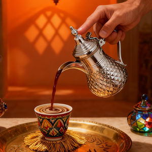 סיטונאי יוקרה במזרח התיכון סיר תה קומקום דאללה סיר קפה ערבית ערבית סיר קפה תרמית ערבית - Product Image 2