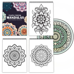 Groothandel op maat gemaakte mandala kleurboeken voor volwassenen & kinderen, doe-het-zelf krabbel- en stressverlichtende activiteitenboeken - Product Image 2