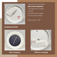 Moderne Unique Solaire LED Lampe de Table Lumière Nouveau Style Intérieur Extérieur IP44 Portable Sans Fil Cylindre USB Blanc pour Jardin Cour