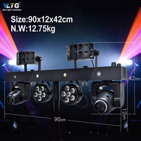 Éclairage DJ portable professionnel 300W RGBW 4 en 1 avec support, équipement de discothèque, bar, éclairage LED Par Bar, éclairage de scène
